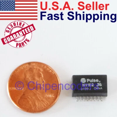 1/5/Pcs Pulse H1102 1:1 Audio Signal Transformer LAN 100 Base TX 1-Port SOIC-16 - Image 1 of 3