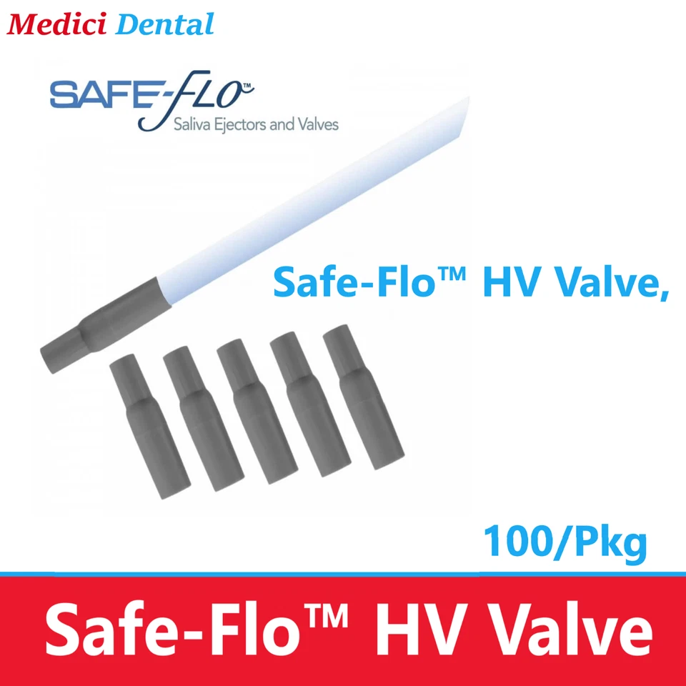 Dental SAFE-FLO® HV Valve, 100/bg CROSSTEX SAFE-FLO® SALIVA EJECTOR, M1030HVSE - Image 1 of 2