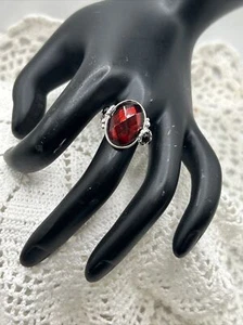 VALERIO 888 NYC RING STERLINGSILBER ROT GRÖSSE 8 - Bild 1 von 6