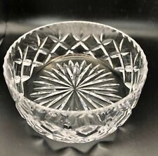 Royal Doulton England Hand Blown Crystal Cut Glass 6” Bowl Dish Etched Signature