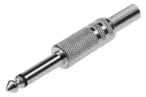 SF Cable 1/4" Mono Plug Metal Housing w/ Spring Strain Release - Picture 1 of 4