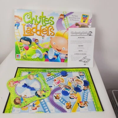 Chutes and Ladders Board Game Hasbro Milton Bradley 2005 Complete GUC - Image 1 of 4