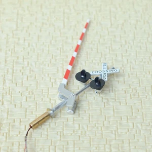 2 x HO scale railroad crossing signal arm gate stop lever flasher any track #S20 - Picture 1 of 9