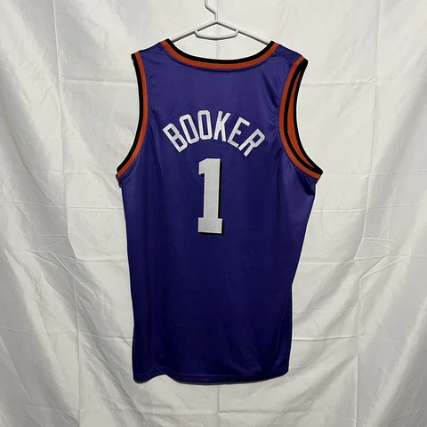 Men’s Devin Booker Phoenix Suns Throwback Swingman Replica Jersey - Size Large Cover