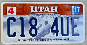 UTAH Passenger or Truck 2017 License Plate - Picture 1 of 1