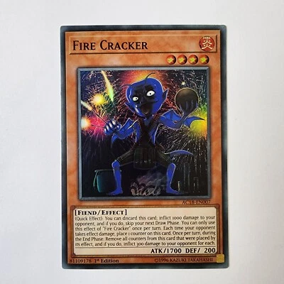 Fire Cracker - AC18-EN007 - Super Rare - NM/VLP - 1st ed - Yugioh - Image 1 of 2