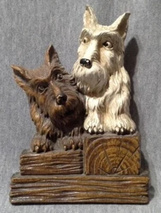 Vintage Swank Scotty Scottie Westie Dog Figurine Business Card Holder 6" Resin - Picture 1 of 4