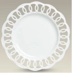Set Of 4 : 10” White Dinner Plates/ Indentical To Porcellana Bianca Firenze - Picture 1 of 2