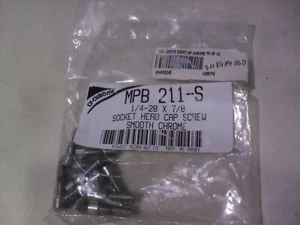 TEN Chrome Plated 1/4-28 x 7/8" Socket Cap Screws - Picture 1 of 2