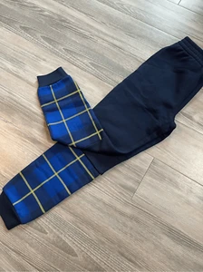 NWOT Champion navy with plaid boys sweatpants Size Medium - Picture 1 of 4
