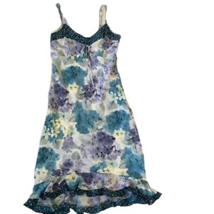 Mlle Gabrielle Retro Floral Print Spaghetti Straps Sundress Dress Size 12 - Picture 1 of 6