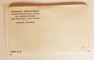 *1964 P & D U.S. Uncirculated Sealed Proof Set of 10 coins in OGP Envelope - Picture 1 of 7