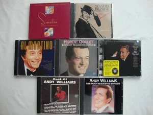 5 MALE SINGERS 7 music CDs album SINATRA, WILLIAMS, GOULET vintage VOCALISTS lot - Picture 1 of 14