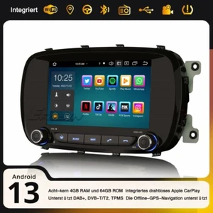 Android 13 CarPlay DAB+ Autoradio 8-Kern 4+64GB Navi SWC DSP Fiat 500X 2014-2020 - Bild 1 von 19