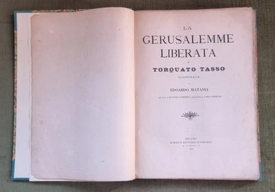 La Gerusalemme Liberata DI T. Tasso illustrata da Edoardo Matania - 1895 - Immagine 1 di 4