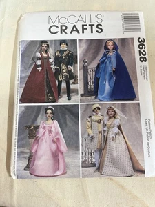 McCall's Mode Puppenkleidung Muster 3628 Größe 11" -12" UNGESCHNITTENES Barbie Kostüm - Bild 1 von 2
