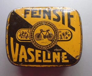 Alte Blechdose - Feinste - Vaseline - Fahrrad - Bild 1 von 3