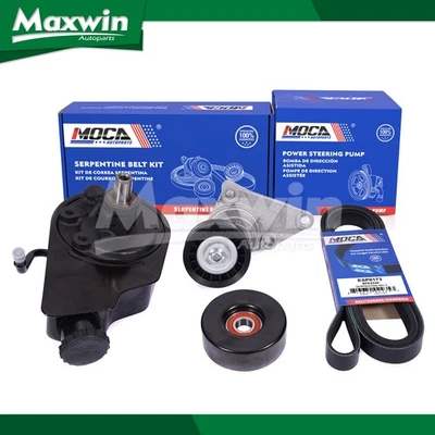 Power Steering Pump Drive Belt Component Kit Fit Chevy Suburban Tahoe GMC Yukon Foto 1 de 4