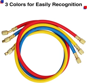 Juego de manómetros de diagnóstico de CA de 3 vías para adaptadores R22 R134A R404A - Imagen 1 de 6