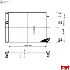 RADIATOR ENGINE COOLING 612 314 FOR BMW 5/E60/E61/7/E66/E67 N43B20A 2.0L 4cyl - Picture 1 of 9