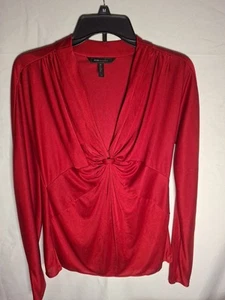 BCBG MAXAZRIA Damen Bluse rot Langarm Gr. XS (1520) - Bild 1 von 12