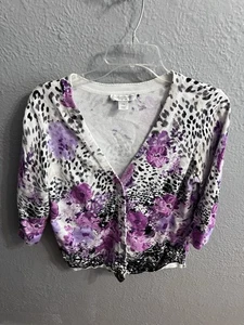 Cárdigan floral para mujer Christopher & Banks talla PM - Imagen 1 de 6