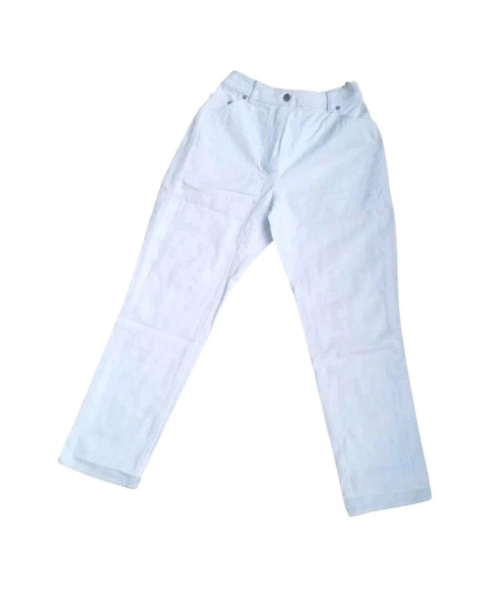 (Includes US Tariff) Chanel Vintage CC Logo White Cotton Pants 36 FR Women's - Image 1 of 4