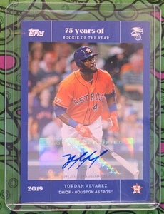 YORDAN ALVAREZ ⚾ 2022 Topps Rookie of the Year 56-A 🔥 BLUE SAPPHIRE AUTO /25 🔥 - Picture 1 of 2