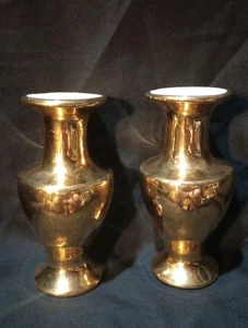 Garantie 22K Gold Keramik Vase Paar - Bild 1 von 5