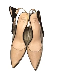 INC international concepts almond toe slip on cuban heel size 9M bow on side - Picture 1 of 12