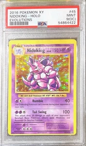 [PSA 9 OC Error] Pokemon Nidoking #45/108 Holo - XY Evolutions 💎 POP 8 - Picture 1 of 4