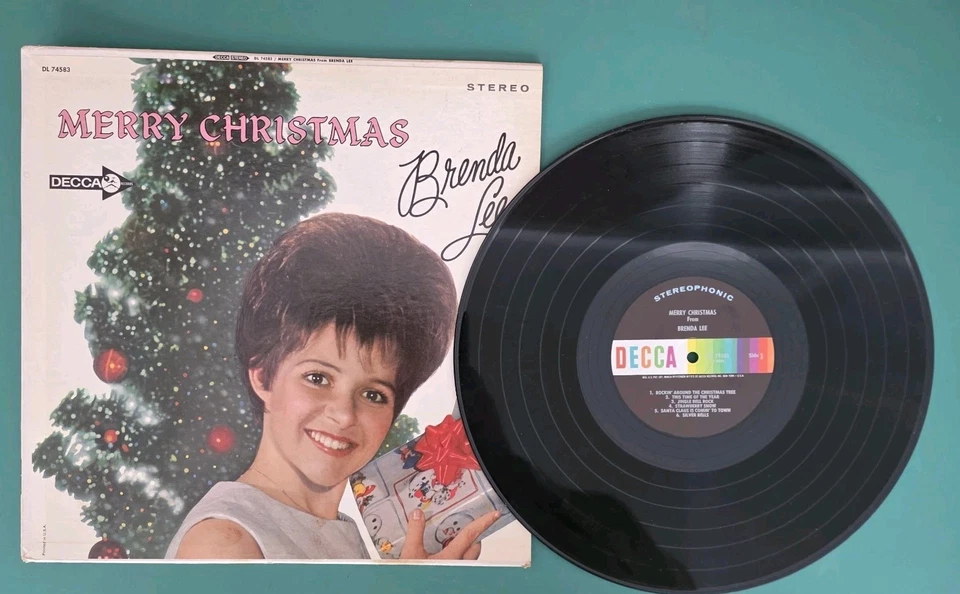Счастливого Рождества от Бренды Ли запись виниловая пластинка Decca DL 74583 внутренний VG +/EX - Изображение 1 из 1