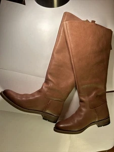 Franco Sarto Meyer kniehohe flache Damenstiefel braun Leder 10M-WC - Bild 1 von 10