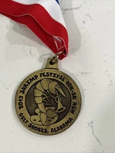 Shrimp Festival 10/5K Run Medal Gulf Shores Alabama 2013 - siehe Fotos - Bild 1 von 5