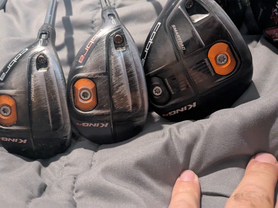 Left Cobra king f6 wood,hybrid set.3/4 wood.3/4,4/5 hybrids.stiff - Image 1 of 4