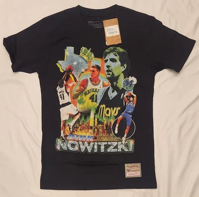 Camisa masculina pequena Mitchell & Ness Dallas Mavericks Dirk Nowitzki vintage Hype - Imagem 1 de 4