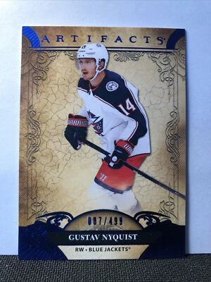 2020-21 NHL Upper Deck Artifacts GUSTAV NYQUIST BLUE /499 - Image 1 of 2