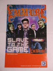 Emmure Slave To The Game Poster 11X17 Promotional Victory Records 2012 NEW - Picture 1 of 6