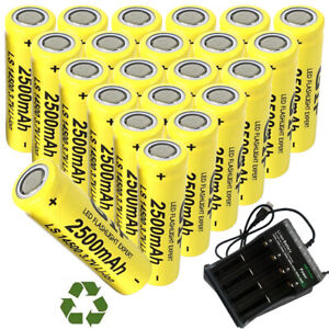 14500 Battery 2500mAh   3.7V Rechargeable Batteries Cell Charger  LOT