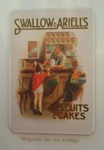 VINTAGE SWALLOW & ARIELL'S BISCUITS & CAKES FRIDGE MAGNET - M366 LA - Imagen 1 de 1