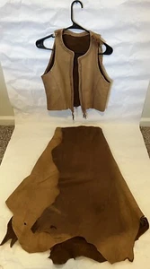 Original Wilsons Leather Yellow Suede And Skirt Vest - Picture 1 of 13