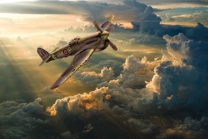 Hawker Typhoon dramatic sky canvas prints various sizes free delivery  - Picture 1 of 1
