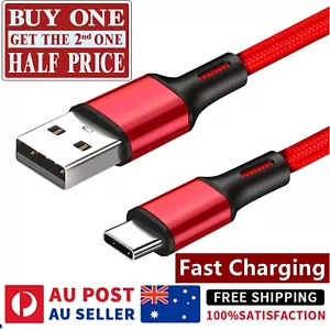 USB Type C charging data cable For Samsung Google LG Sony HTC Huawei Android 3m - Picture 1 of 17