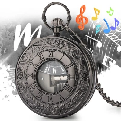 Musical Pocket Watch Castle in the Sky Melody Music Quartz Fob Watches Gifts - Image 1 of 4