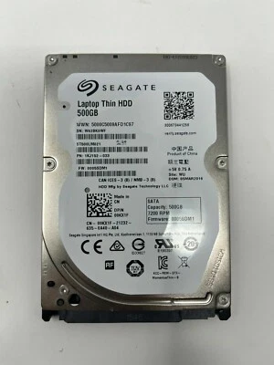 Seagate Laptop Thin HDD ST500LM021 500GB 2.5" SATA III Laptop Hard Drive - Image 1 of 4
