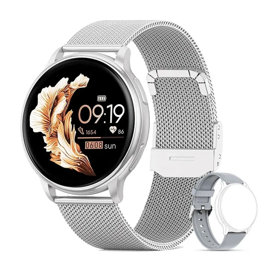 Montre Connectée: Suivi Fitness et Fréquence Cardiaque en Acier inoxydable Femme - Photo 1/1