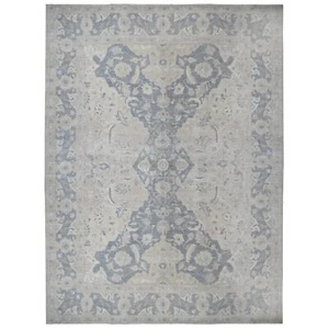 Alfombra Oriental 18'6"x24'2" Marfil Anudada a Mano Diseño Polonesa Lana Talla XL R89478 - Imagen 1 de 11