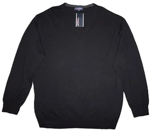 Roundtree Yorke Mens V-Neck Sweater Black XXL NWT - Picture 1 of 3
