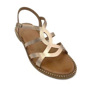 Griechische handgefertigte Sandalen Leder alter Stil Damen Gladiator anatomischer Riemen - Bild 1 von 7