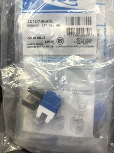 6- ICC IC1078GABL Cat6A High Density Module in Blue, Sealed ICC Packages - Picture 1 of 6